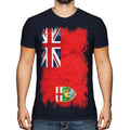 MANITOBA GRUNGE FLAG MENS T-SHIRT TEE TOP MANITOBAN SHIRT JERSEY GIFT