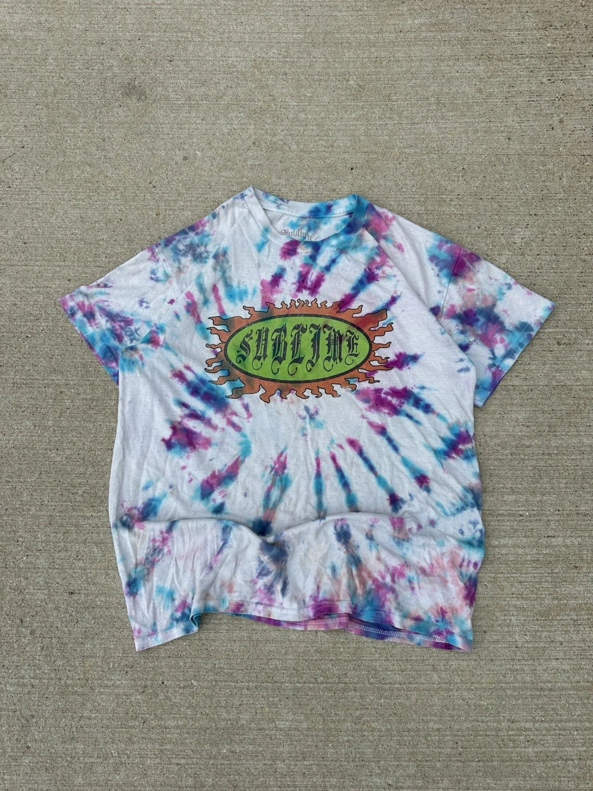 Vintage Y2K style sublime loving is what I got tie dye band shirt