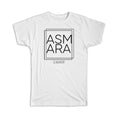 Gift T-Shirt : ASMARA Eritrea Square Modern Minimalist Font