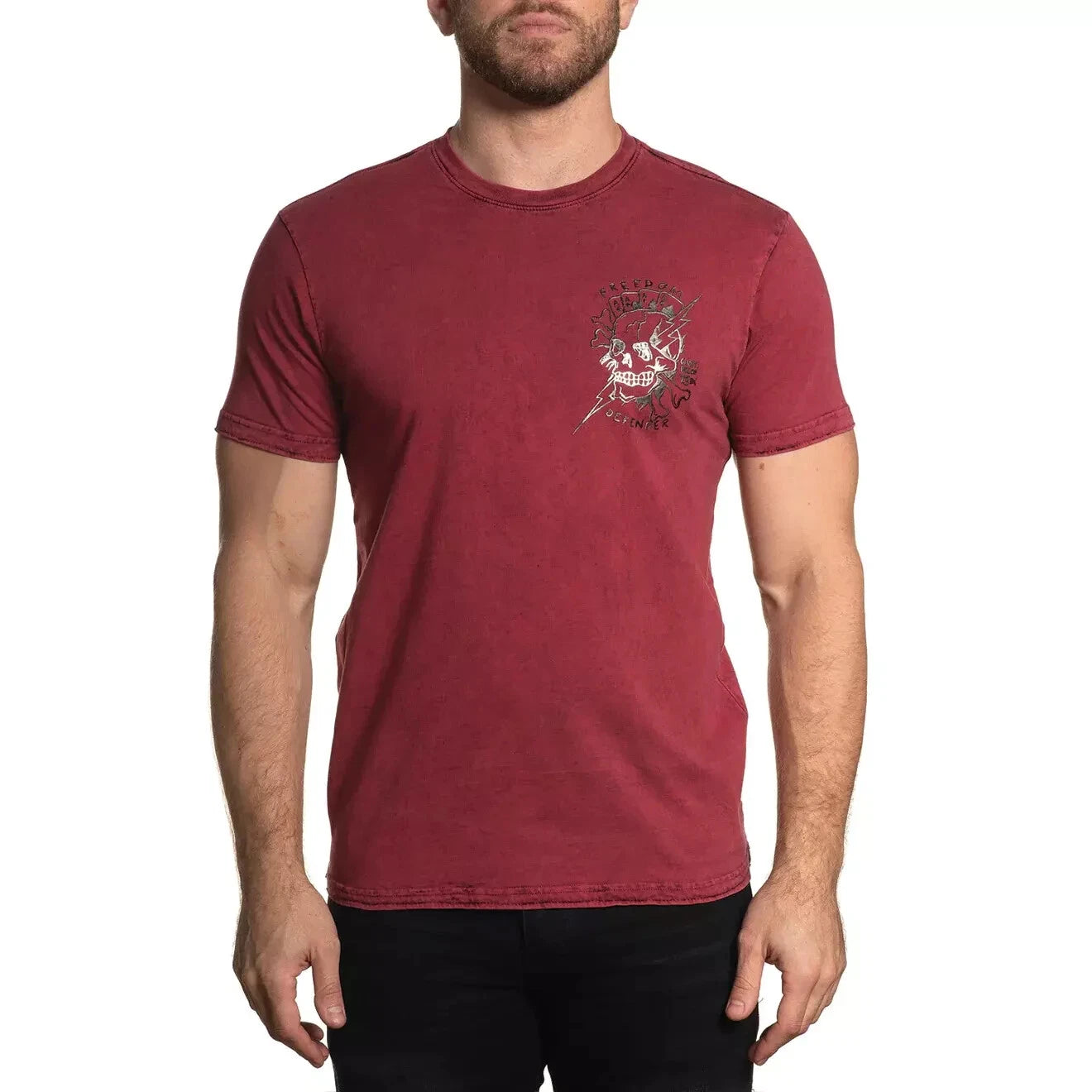 Affliction Clothing Premium Men’s “FD RECON” Short Sleeve T- Shirt; Size: Medium