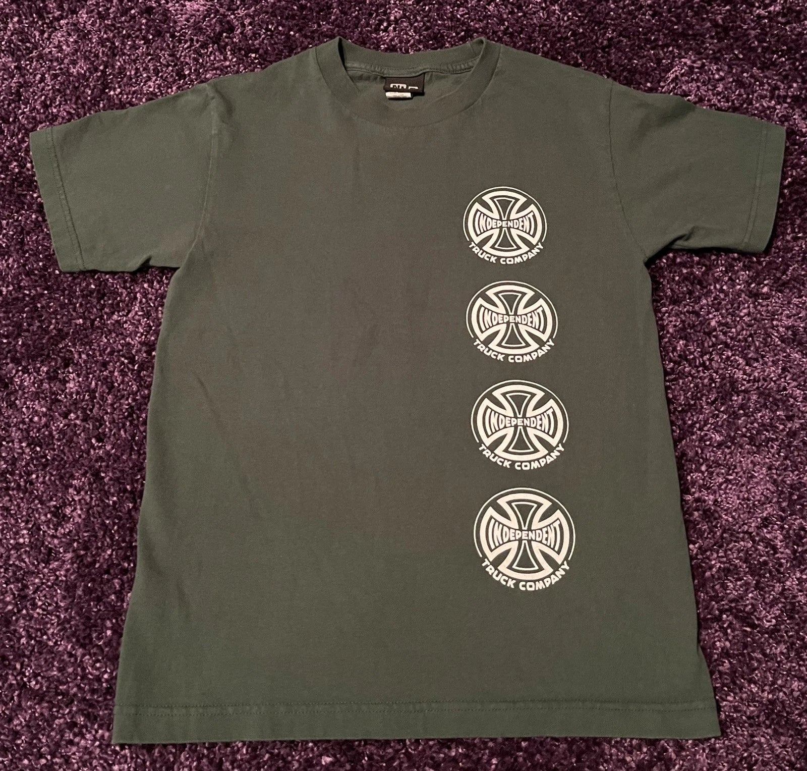 Men’s Y2K Vintage NHS Independent Truck Company Cotton T-shirt Dark Green Small