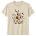 Boho Rustic Floral Womens T-Shirt Spring Flowers Gift For Her