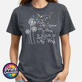 Bob Dylan Lyrics Printed T-Shirt Blowin In The Wind Dandelion Tee Music Peace
