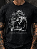 Dark Fantasy Skeleton Warrior Shirt, Gothic Streetwear Tee