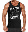 Mens Tank Top Pew Pew Madafaka Cat Cat Most Wanted Meme Saying Trend