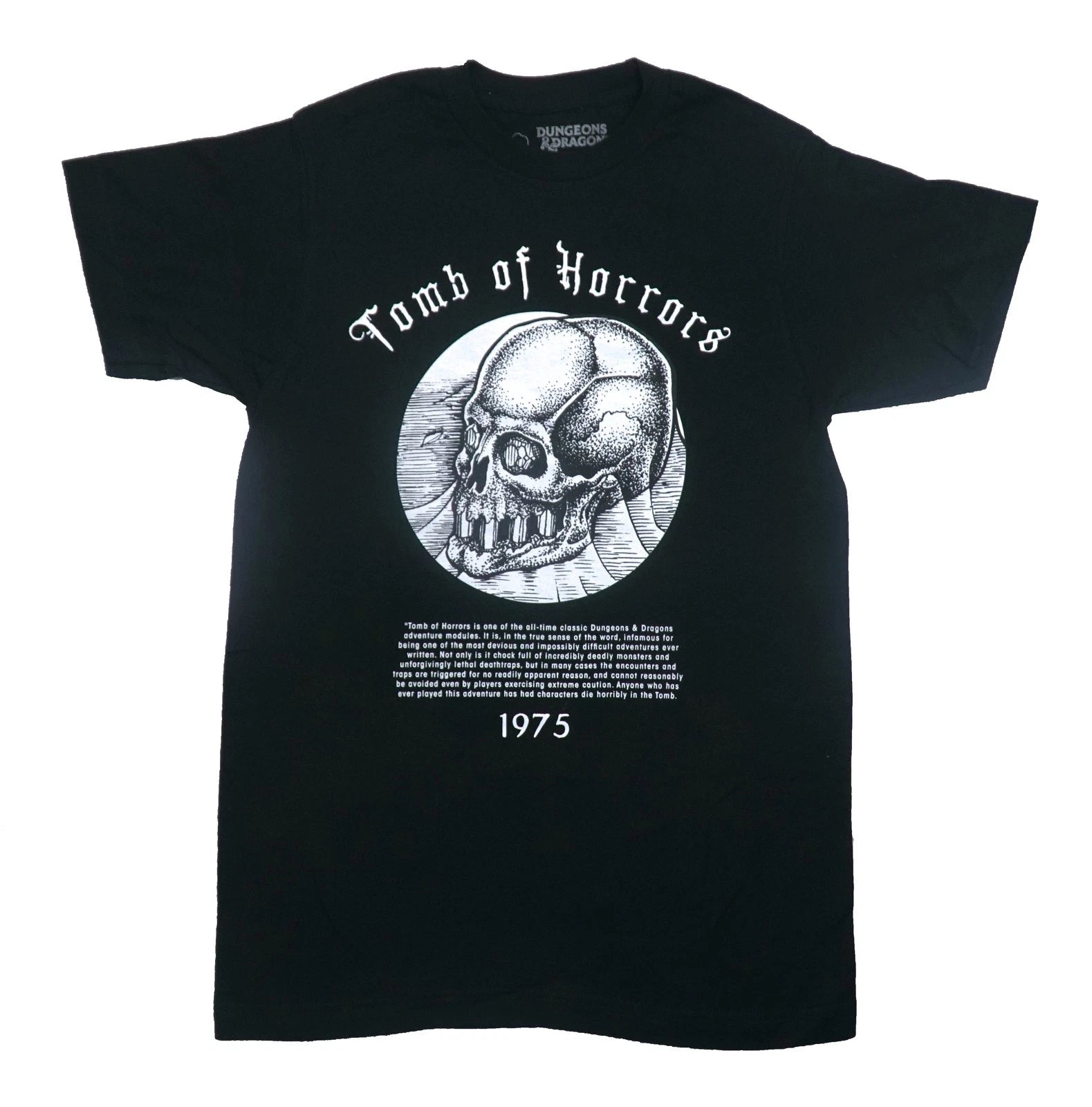 Dungeons & Dragons Mens T-Shirt - Tomb of Horror Module Description 1975