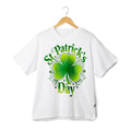 Unisex Tshirt St Patrick's Day Shamrock Clover Floral Design Black White