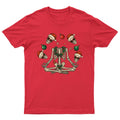 Christmas Skeleton Skulls Gothic T-Shirt Unisex Gift Retro Seasonal Funny Xmas