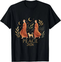 Walk Peace 2026 World Peace Monks with Aloka Dog Spiritual Gift Unisex T-Shirt
