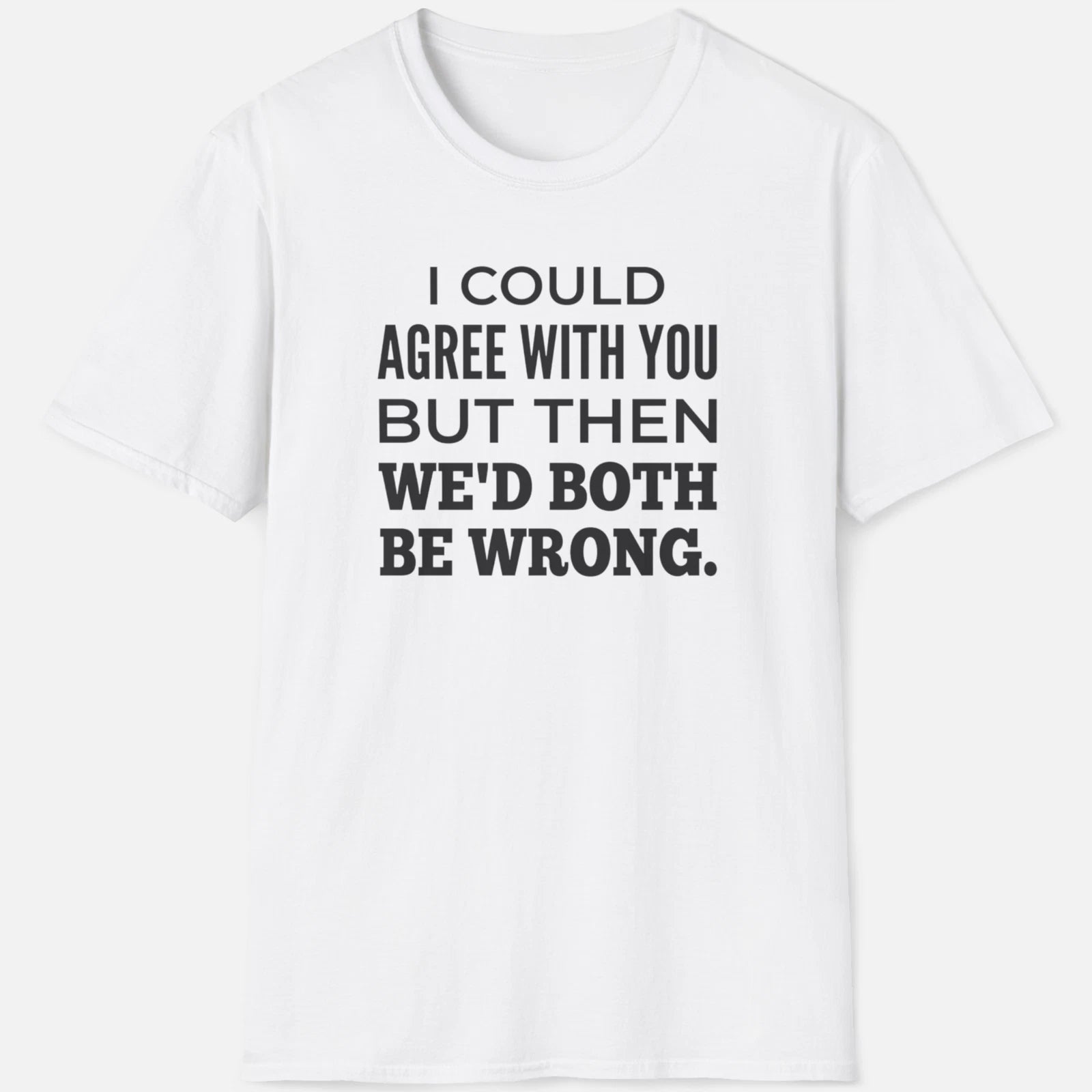 We'd Both Be Wrong Shirt – Funny Sarcastic Graphic Tee