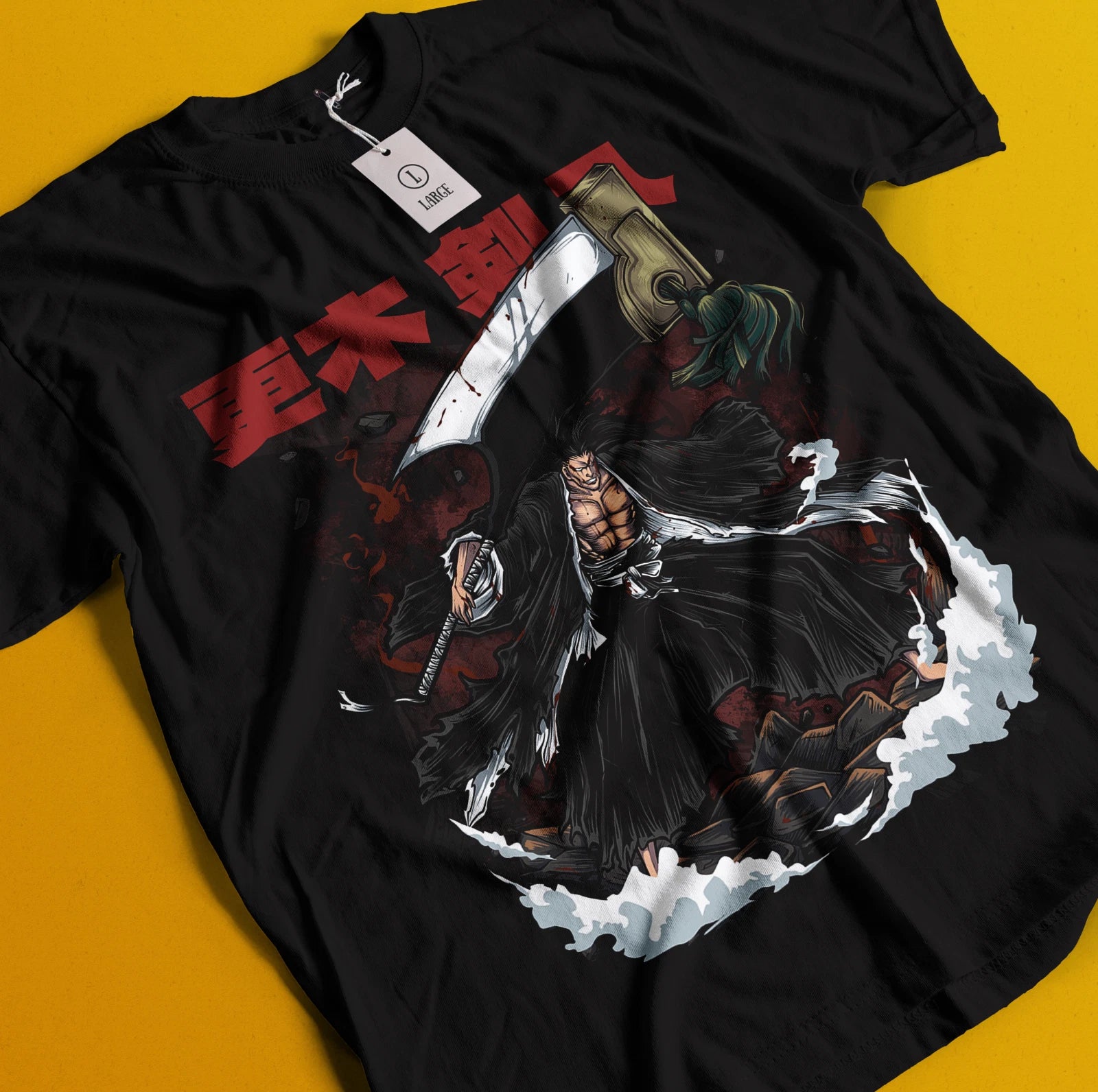 Zaraki Kenpachi Shirt Bleach Anime Tshirt Ichigo Bankai T-Shirt Aizen Yhwach Tee