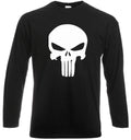 The Punisher Long Sleeve T-Shirt Men's Funny Punk Skull Face Hero Marvel Tee Top