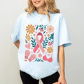 Boho Breast Cancer Awareness Shirt, In October We Wear Pink Tee, Coquette Ribbon