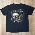 Vintage US Navy Graphic T Shirt XL Boxy Faded Black Eagle Y2K Black Ink Design