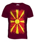 MACEDONIA GRUNGE FLAG MENS T SHIRT TEE SHIRT XS S M L XL 2XL 3XL 4XL 5XL