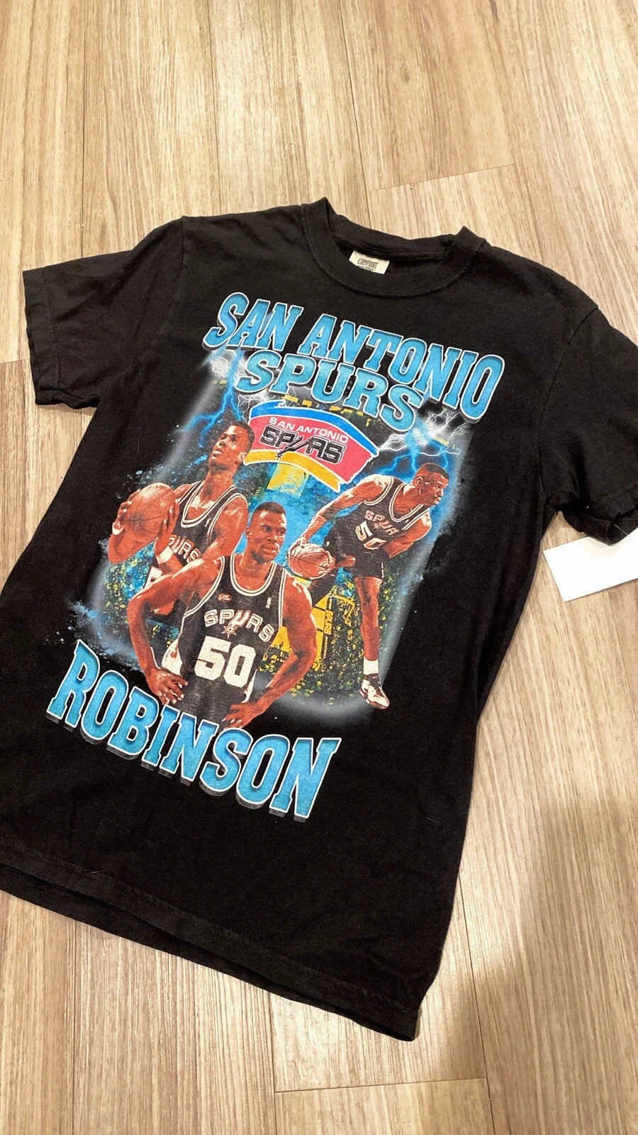 Vintage Rep VTG 90s 1990s Rare Comfort Colors San Antonio Spurs Tee Size Small
