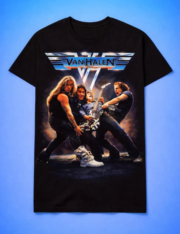 Vintage Van Halen 80s Rock Band Tee, Eddie Guitar Legend Shirt
