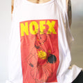 NOFX Hardcore Punk Rock T-shirt Sleeveless Vest Top White Unisex S-2XL