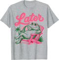Later Funny Alligator Beach Vacation Retro Sunset Teacher Unisex T-Shirt