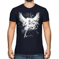 Grunge Electric Guitar Fashion Print T-Shirt Tattoo Rock Guitarist Malloppo