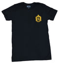 Harry Potter Adult New T-Shirt  -  Hufflepuff Lapel Quidditch Crest Logo Back