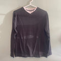 Method Mens Casual Minimalist Pullover V-Neck Long Sleeve Shirt Grey Small