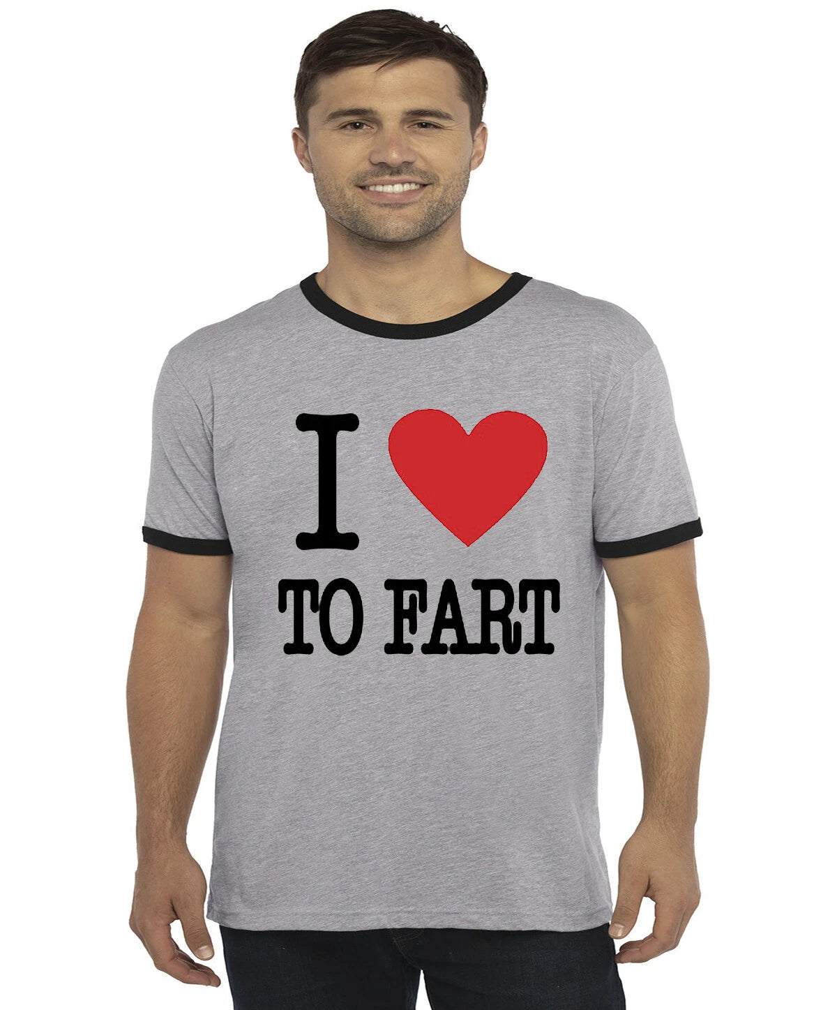 Funny Fart Farting T-shirt Mens Graphic Ringer Tee Dad Jokes Fathers Day Gifts