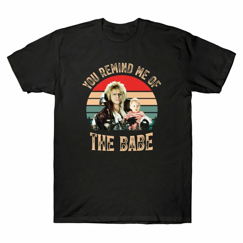 T-shirt Film Vintage The Remind You Babe 80s of Cult Black Labyrinth Men's Me