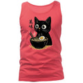Cat Ramen Noodle Japanese Anime Manga Kawaii Cat Funny Humorous Tank Top