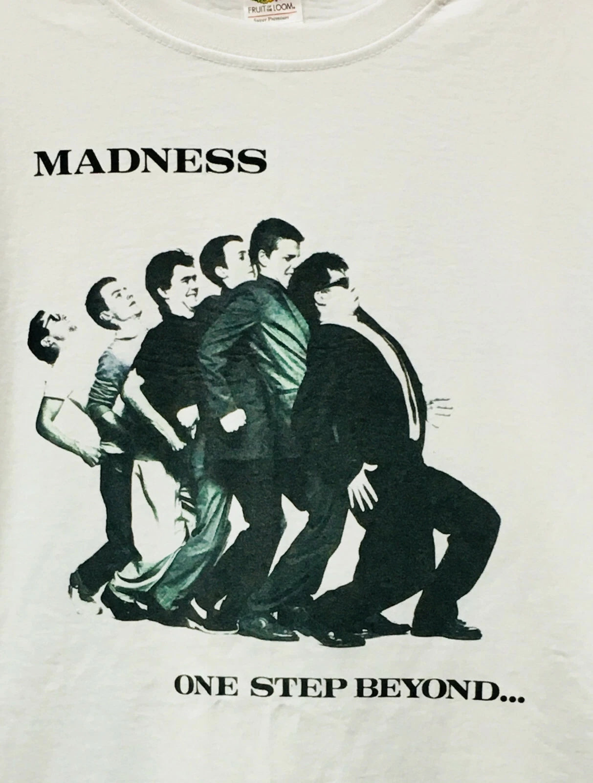 Madness 'One Step Beyond' White T SHIRT - suggs, ska, - *SALE £9.99!
