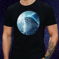 Mens Cat Wizard Mystical Motif Cotton T-Shirt Size XS to 5XL