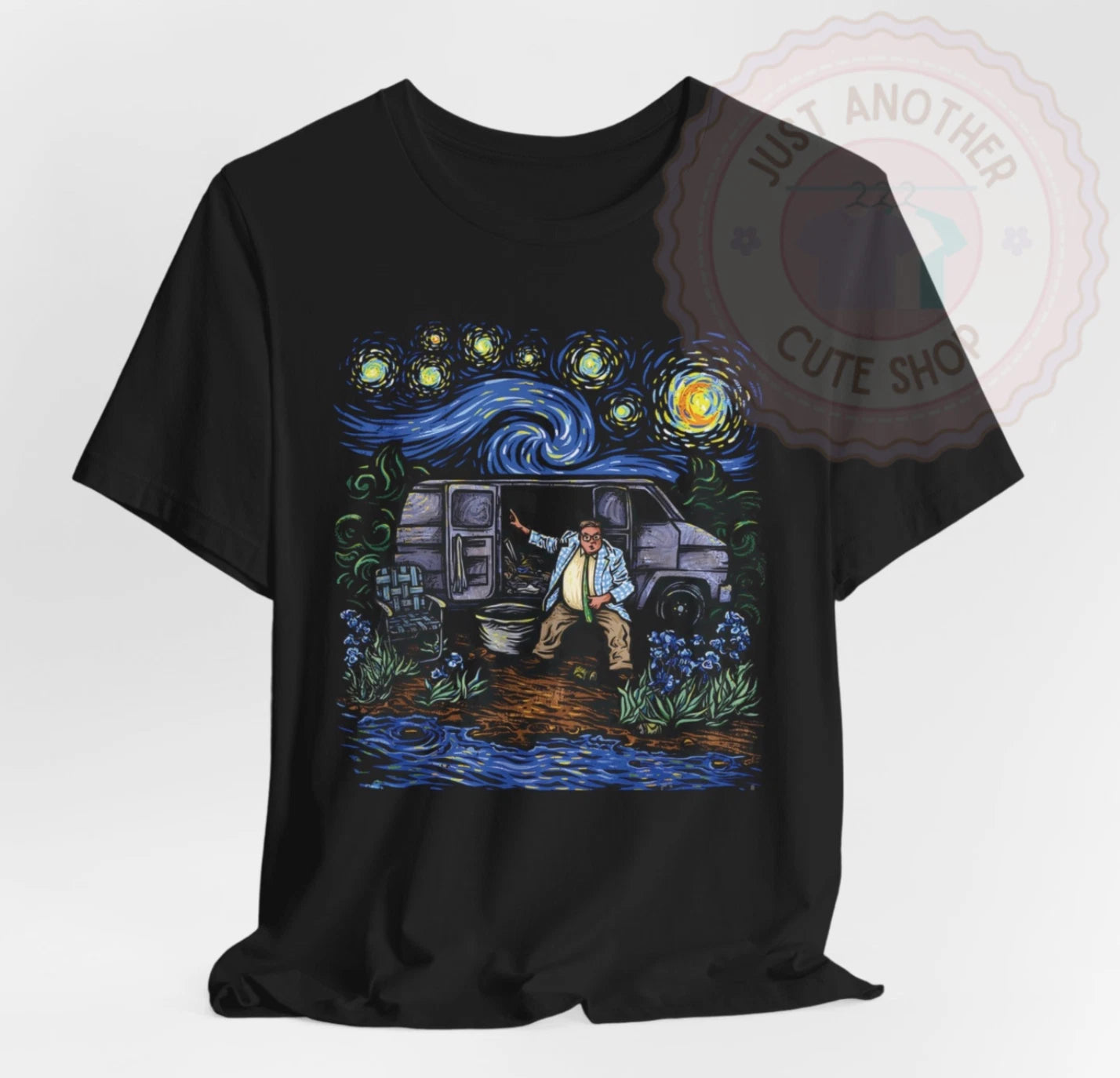 Down By The River T Shirt ✩ SNL! Chris Farley! Matt Foley! ✩ Funny Van Gogh Tee!