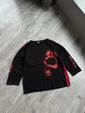 Vintage Spiral Punk Skull Print Avant Gard Y2K Long sleeve t shirt Size: XXL