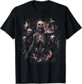 Zombie Skeleton Undead Gothic Horror Grave Goth T-Shirt