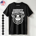 Funny CrossFit Survivor Shirt Workout Gym Humor Gift USA Tee S-5XL