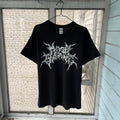 y2k grunge black t shirt vintage sz L streetwear drill punk altbone skeleton