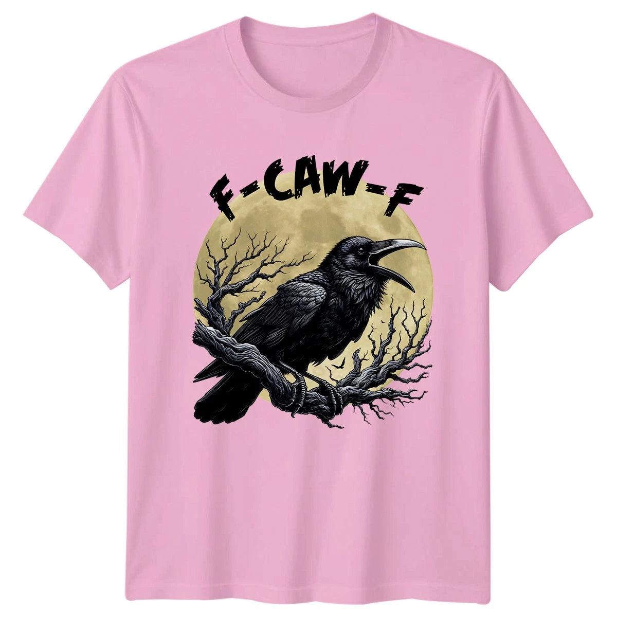 F-Caw-F Raven Birds Animals Mens T-Shirt Womens Tee Gothic Graphic Top