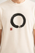 Japanese Enso Circle T Shirt Zen Calligraphy Minimalist Buddhist Yoga Tee Women