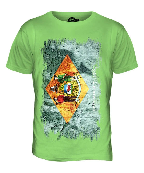 STATE DELAWARE GRUNGE FLAG MENS T-SHIRT TEE SHIRT XS S M L XL 2XL 3XL