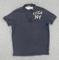 Abercrombie & Fitch Y2K Fitch NY Henley Shirt Navy Blue Muscle Fit Size S