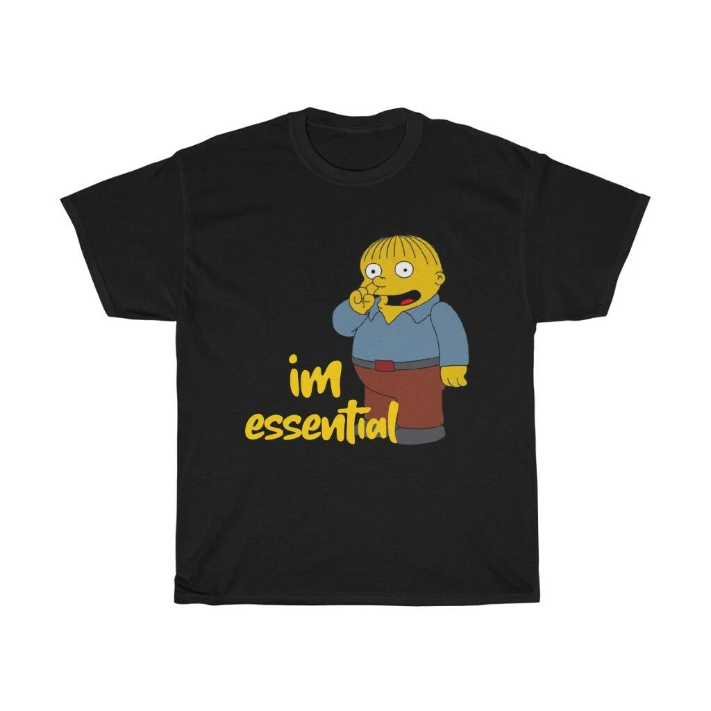 Funny Ralph Wiggum picking nose I'm essential Tee Simpsons ralphie bart homer