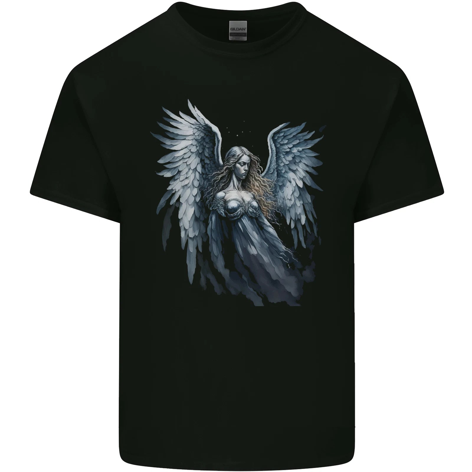 A Gothic Guardian Angel Fantasy Goth Mens Cotton T-Shirt Tee Top