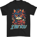 Kawaii Cat Mens T-Shirt 100% Cotton