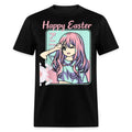 Happy Easter Easter Day Kawaii Anime Girl and Easter Bunny T-Shirt