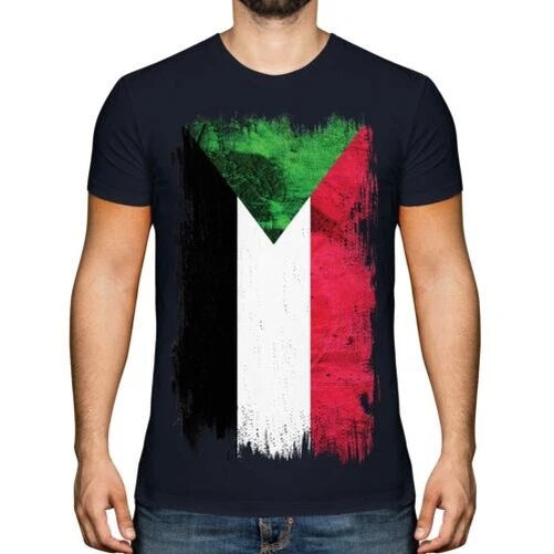 Sudan Grunge Flag Men T-Shirt Like-Sudan Football Sudan Gift