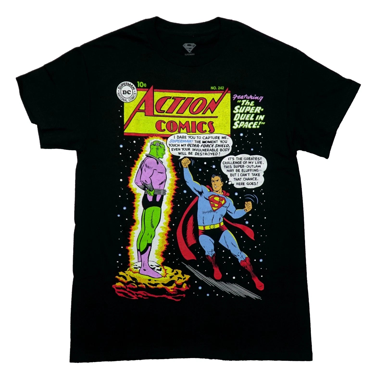 Super-Man New Adult T-Shirt -  Action Comics Cover No.242 Brainiac