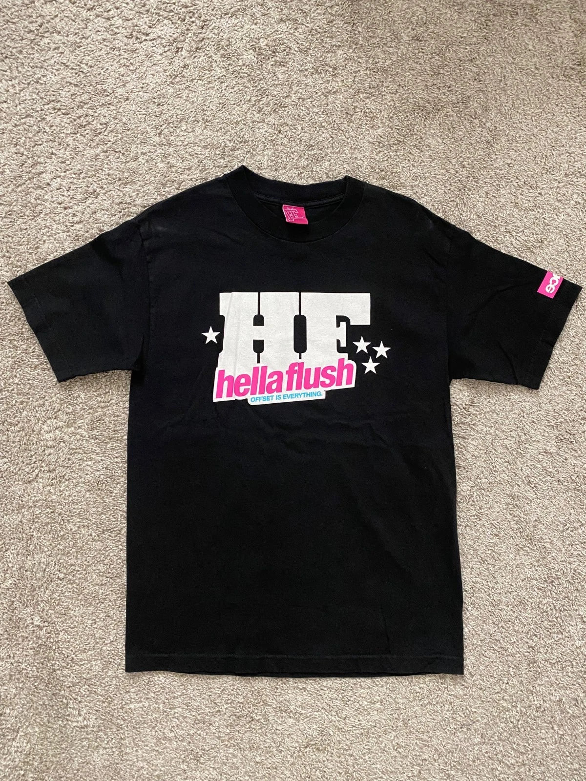 *RARE* Y2K illest Fatlace HELLAFLUSH Authentic Vintage Black T-Shirt M JDM