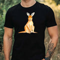 Mens Watercolour Kangaroo Motif Cotton T-Shirt Size XS to 5XL