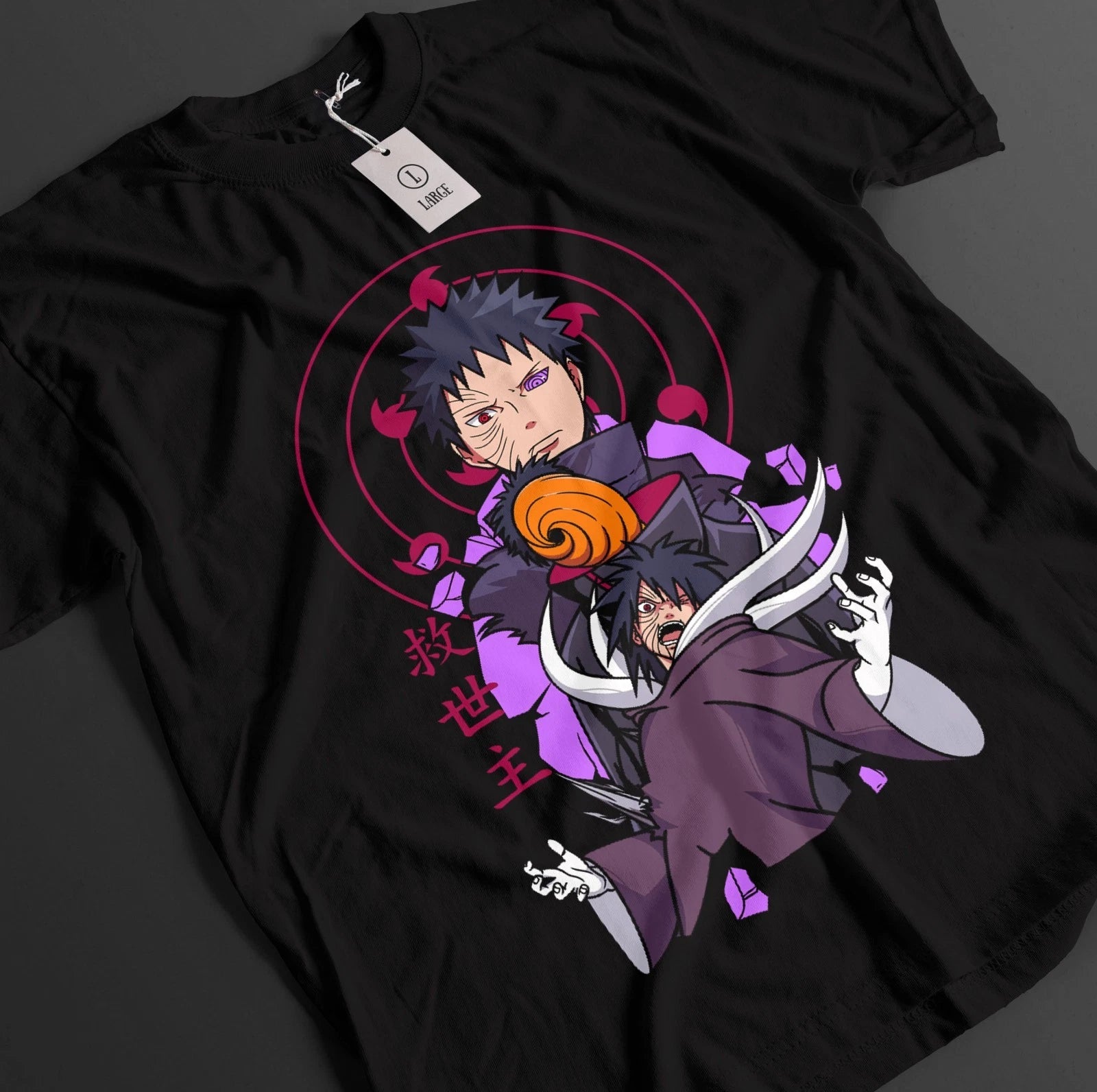 Naruto Shirt Obito Tshirt Sasuke T-Shirt Kakashi Rin Anime Minato Unisex Tee