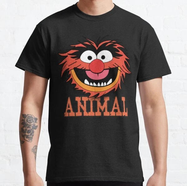 Unsupervised Animal T Shirt Muppets Funny film movie birthday Drummer Cartoon